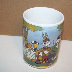 Bugs Bunny Gang White/Blue Ceramic Coffee Mug  14 oz